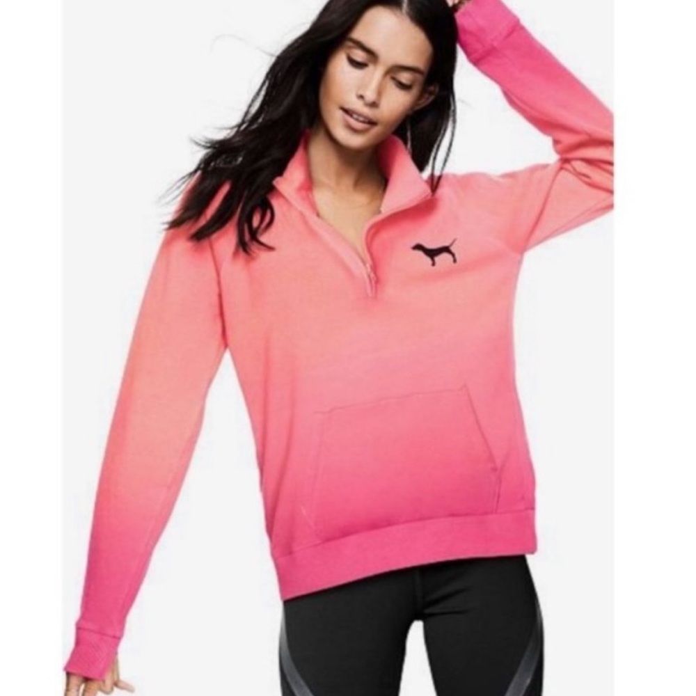 Victoria’s Secret VS PINK Pink Ombre Logo Pullover - Picture 1 of 9